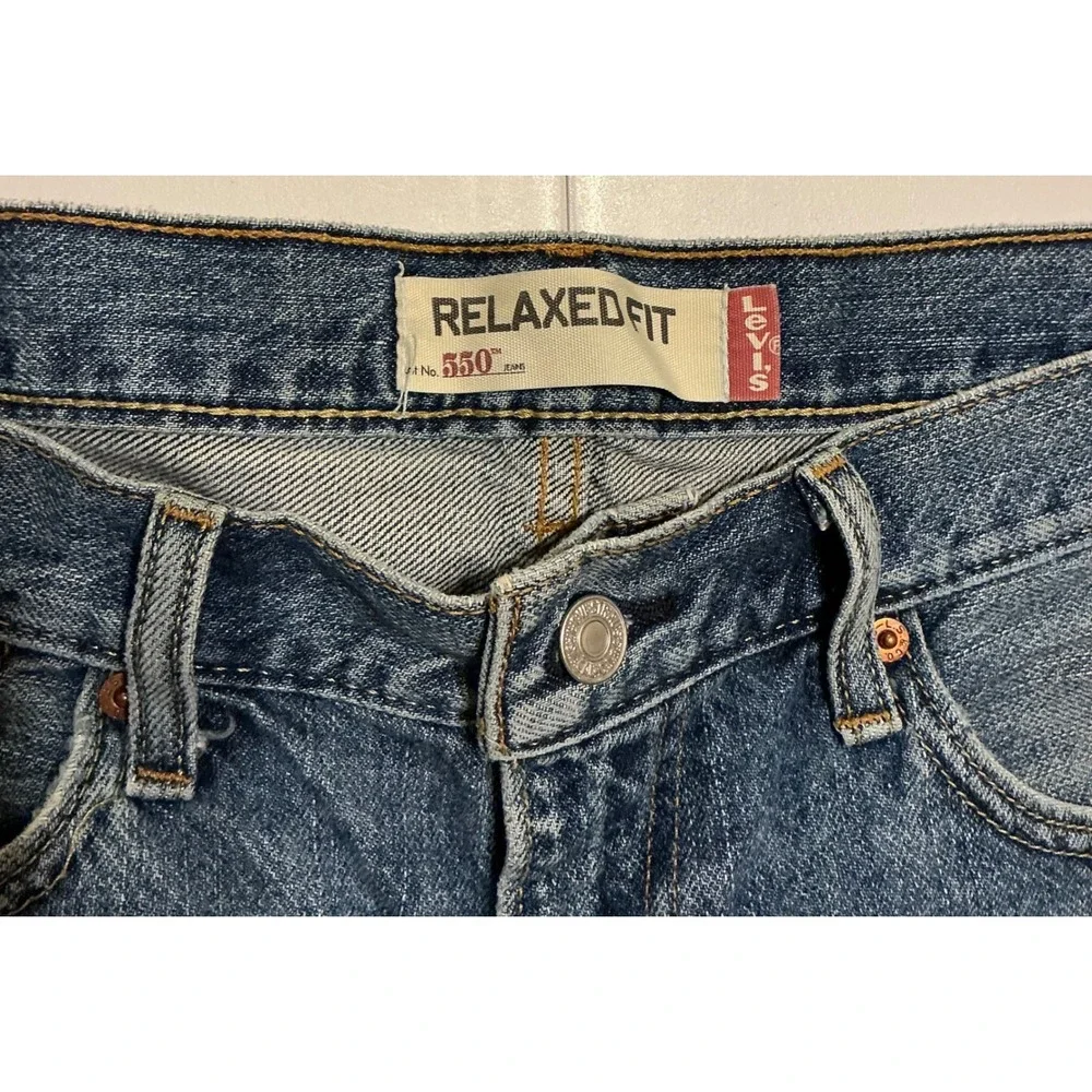 VTG Y2K Levis 550 Baggy Jorts Skater Streetwear‎ Relaxed Fit Mens 34 Medium Wash
